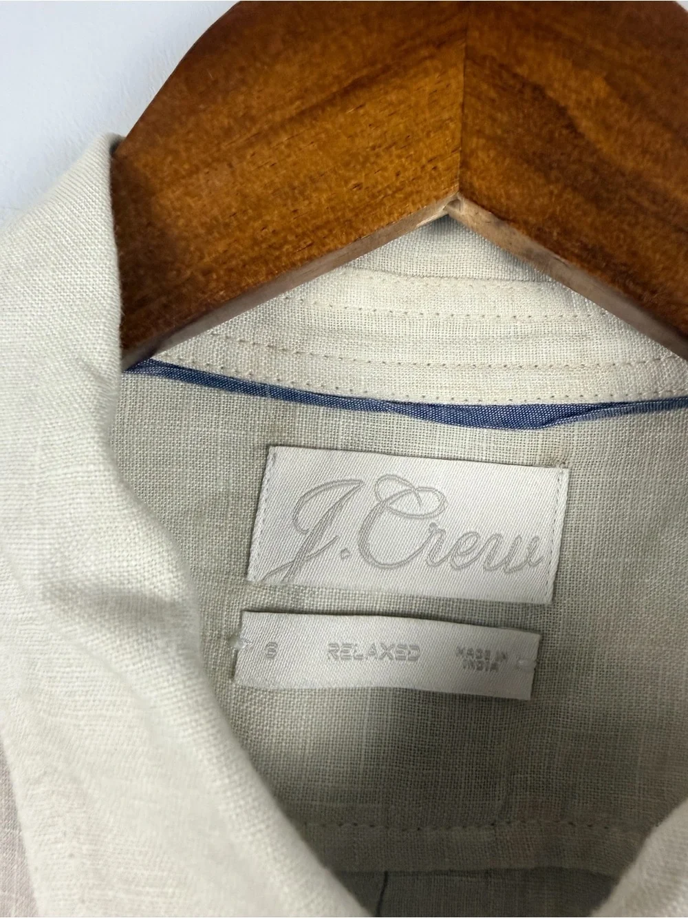 J. CREW x BAIRD MCNUTT Irish Linen Relaxed Fit Shirt Ombré Dip Dye small